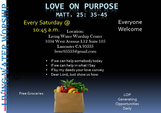 Love on Purpose Food Ministry LWWC July 2017
