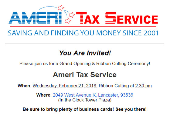 Ameri Tax Service Grand Opening &amp; Ribbon Cutting